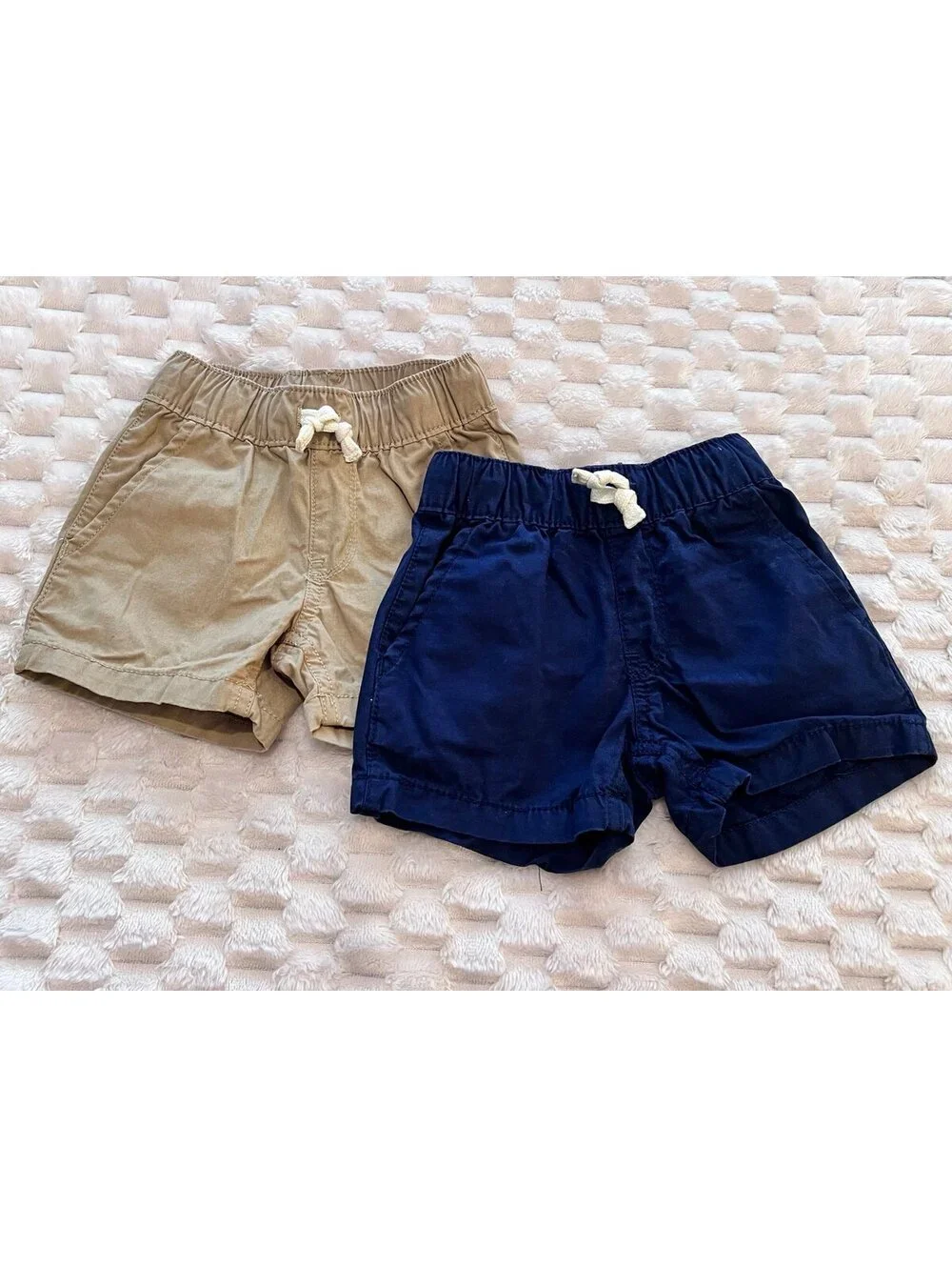 TCP Baby Boy Chino Style Pull-on Shorts; 2-pk (Khaki & Navy; Size 6-9m)